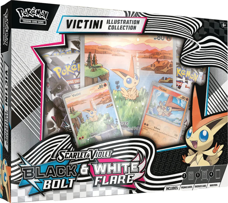 Pokemon Black Bolt & White Flare Victini Illustration Rare Collection keräilykortti -pakkaus