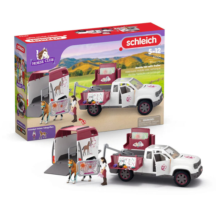 Schleich 42704 Lääkäriauto ja hevos traileri