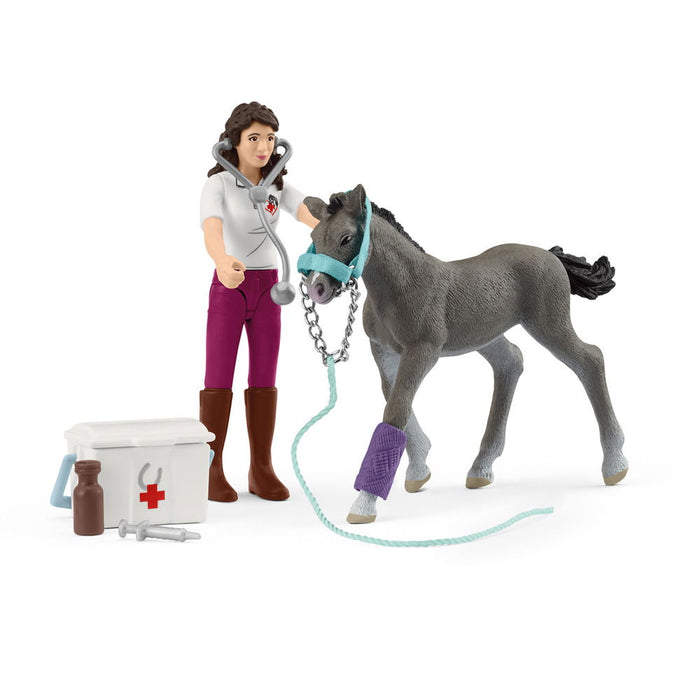 Schleich 42752 Pocket Set Mrs. Kramer with foal
