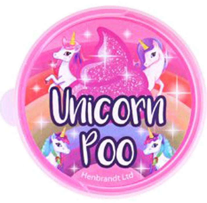 Unicorn Poo pinkki Slimy lima - tasku koko