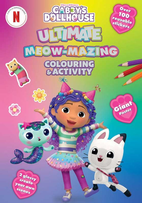 Gabbys Dollhouse väritys- ja tarrakirja