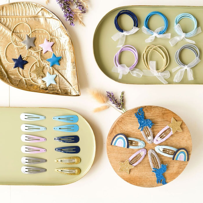 Lasten hiuslenkit ja pinnit 48kpl - Yksisarvinen