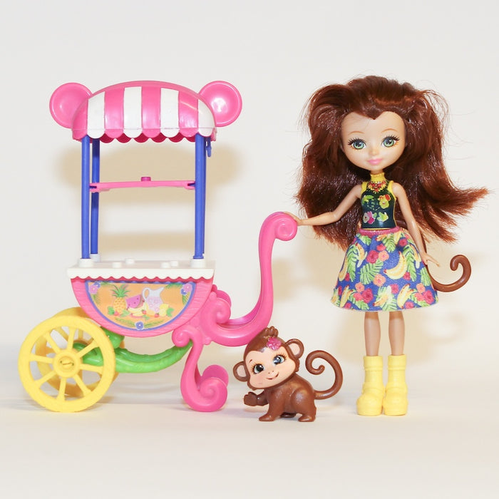 Mattel Enchantimals apina Merit nukke ja lemmikki - Second Hand