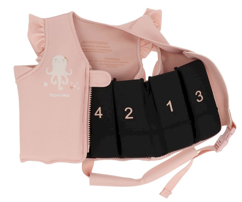 Monnëka lasten uimaliivi pink Octopus 1-3v