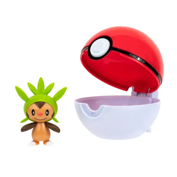 Pokemon Chespin figuuri ja Clip'n' Go - poke pallo