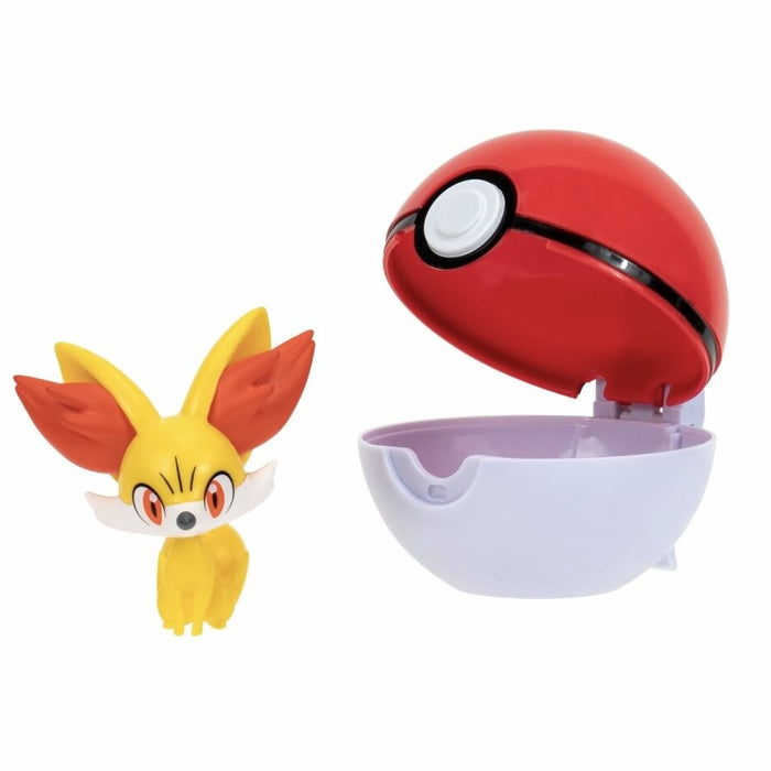 Pokemon Fennekin figuuri ja Clip'n' Go - poke pallo
