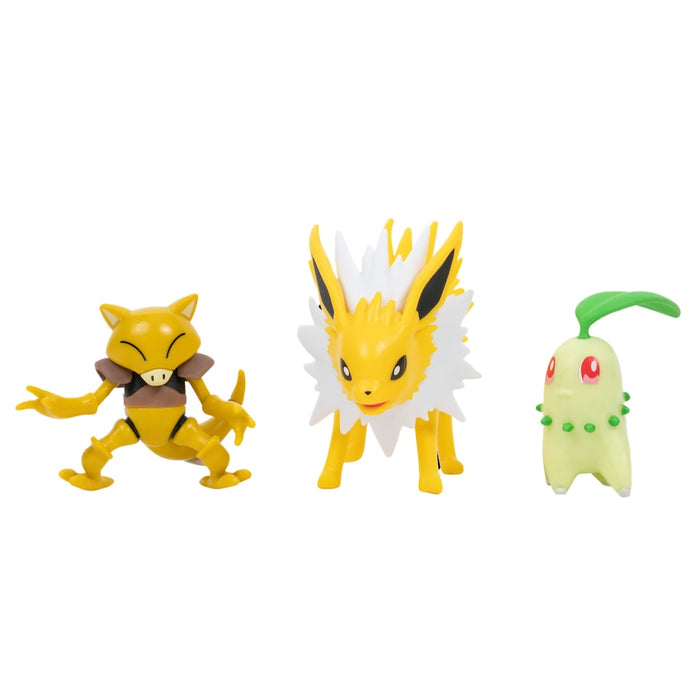 Pokemon Battle figuuri 3-Pack - Abra + Chikorita + Jolteon
