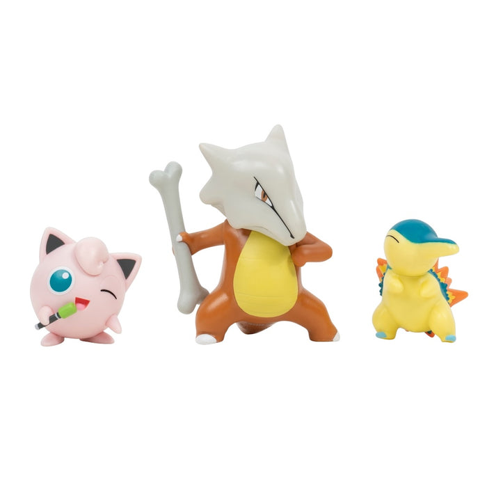 Pokemon Battle figuuri 3-Pack - Cyndaquil + Jigglypuff + Marowak