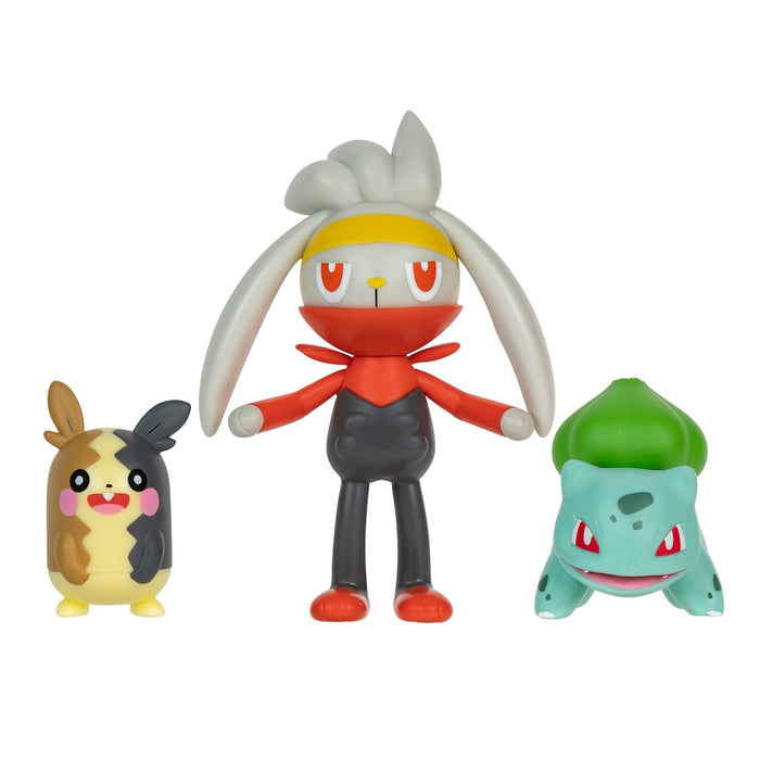 Pokemon Battle figuuri 3-Pack - Morpeko + Raboot + Bulbasaur