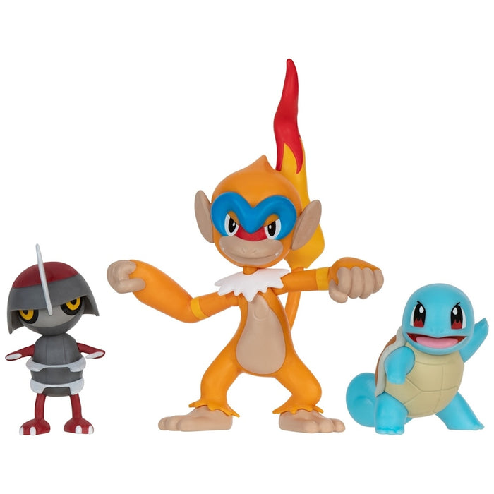 Pokemon Battle figuuri 3-Pack - Pawniard + Monferno + Squirtle