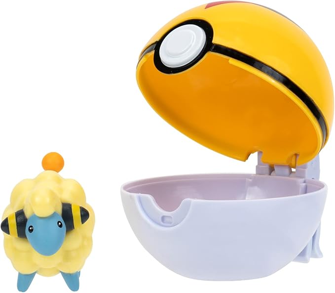 Pokemon Mareep figuuri ja Clip'n' Go - poke pallo