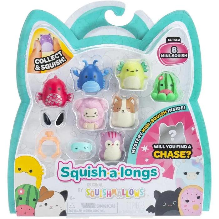 Squish-a-longs 2,5cm hahmo 8kpl pakkaus