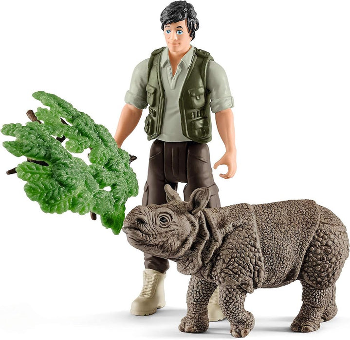 Schleich 42428 Luonnonsuojelija ja sarvikuono