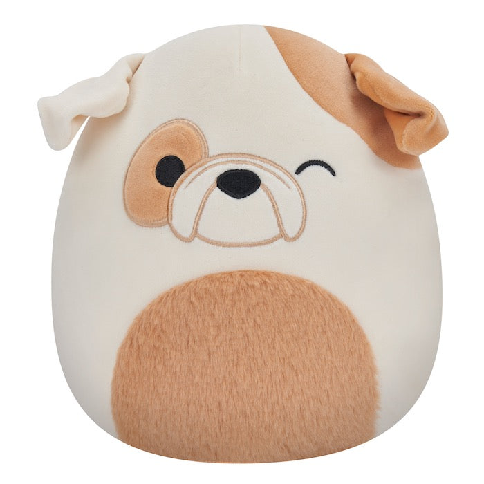 Squishmallows Brock Bulldog koira -pehmolelu 19cm