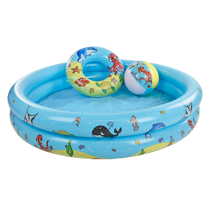 Swim Essentials puhallettava lasten uima-allas 120cm, uimarengas ja pallo