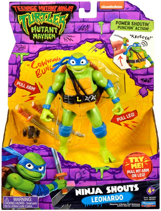 Turtles Ninja Shouts Leonardo figuuri äänitoiminnolla