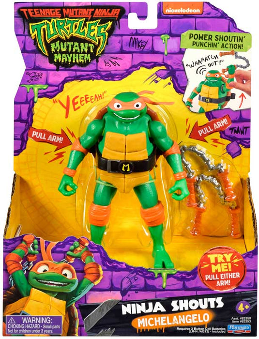 Turtles Ninja Shouts Michelangelo figuuri äänitoiminnolla