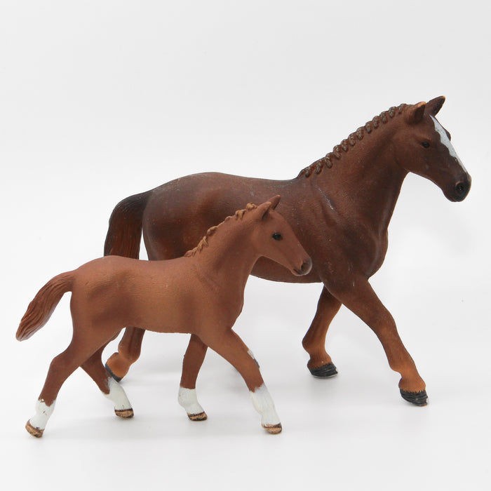 Schleich Hannoverin Hevonen 13729 ja varsa 13730 - Second Hand