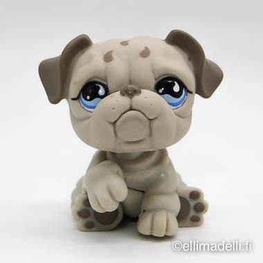 Littlest Petshop Bulldog koira #508 - Elli