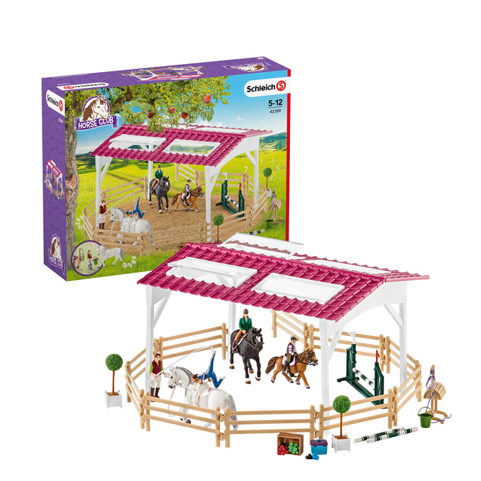 Schleich 42389 Ratsastuskoulu, ratsastajat ja hevoset