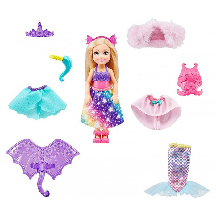 Barbie Dreamtopia Chelsea nukke ja pukuleikki