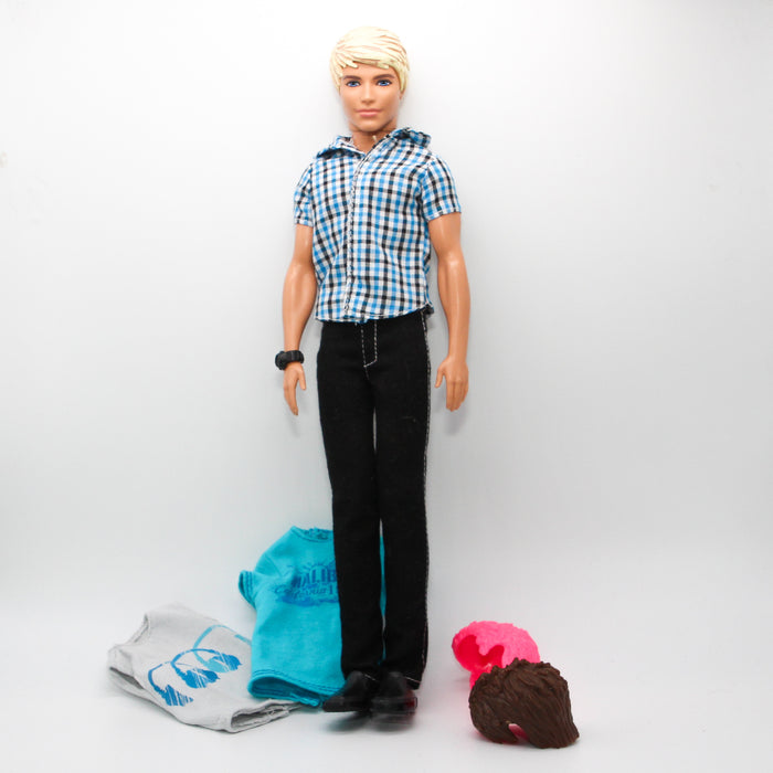 Barbie Ken nukke peruukeilla - Second Hand