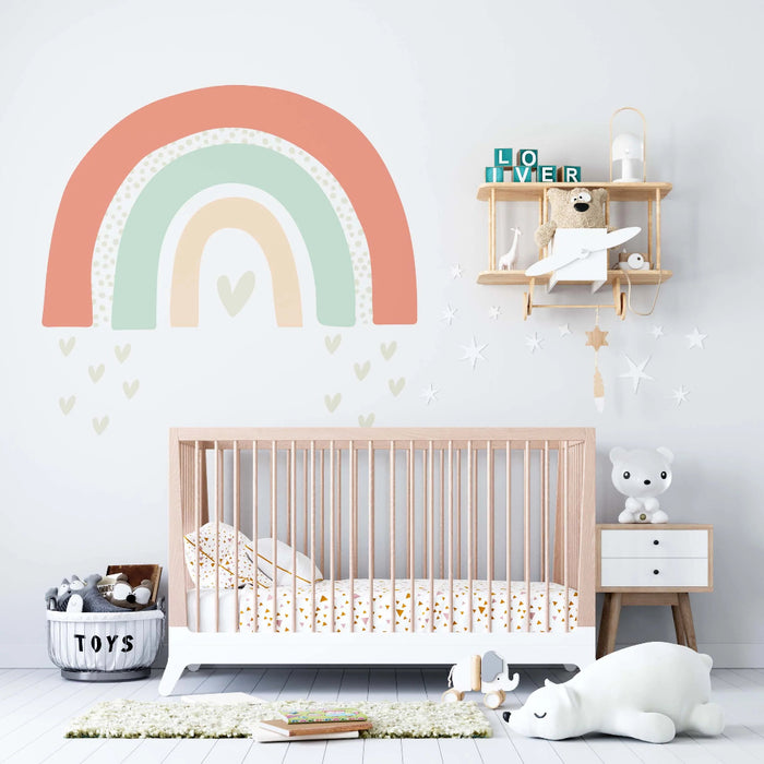 Decochic persikka Sateenkaari -seinätarra