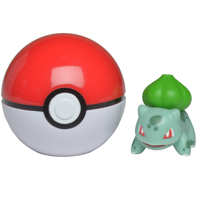 Pokemon Bulbasaur figuuri ja Clip 'n' go poke pallo