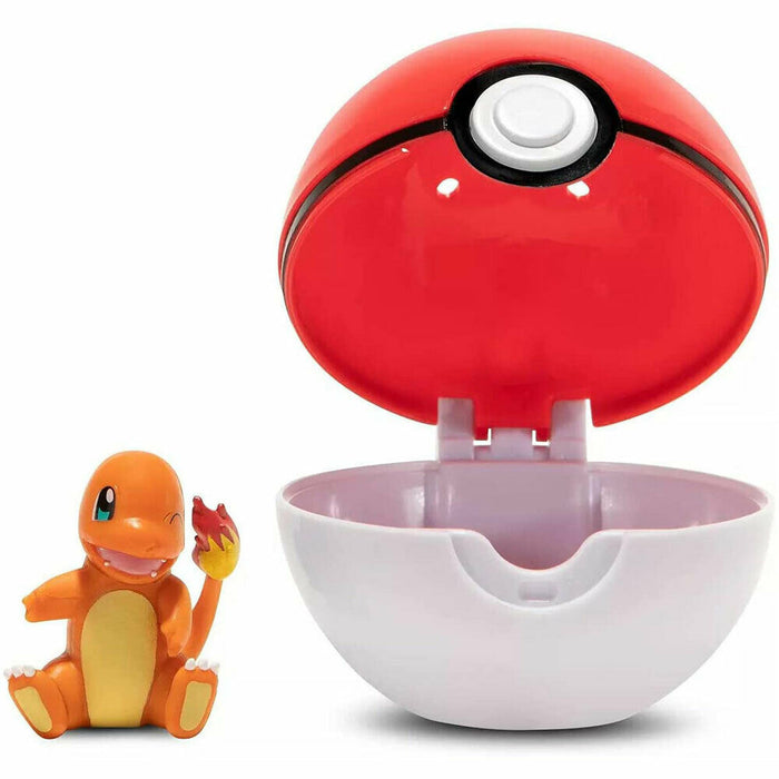 Pokemon Charmander figuuri ja Clip'n' Go - poke pallo