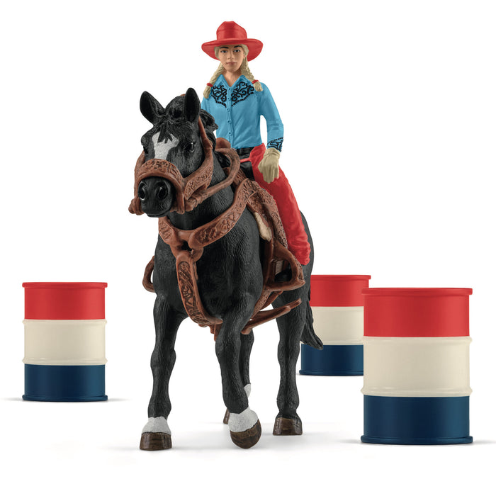 Schleich 42576 Cowgirl ja tynnyrikisa