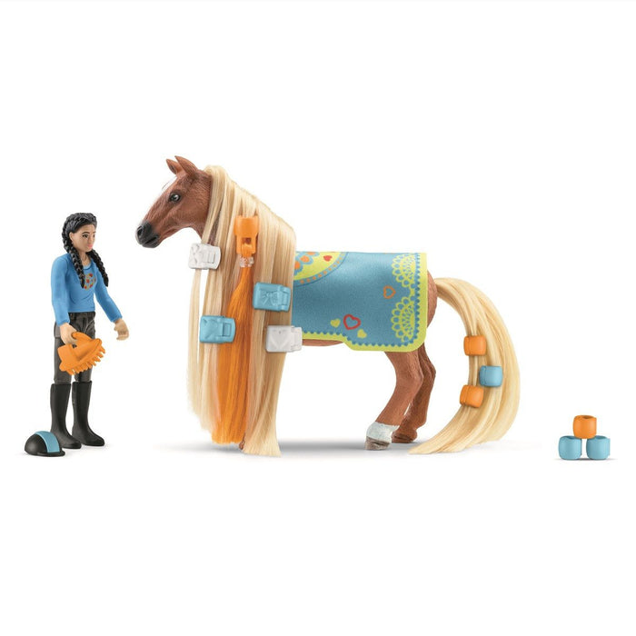 Schleich 42585 Beauty ratsastaja Kim ja Caramelo hevonen