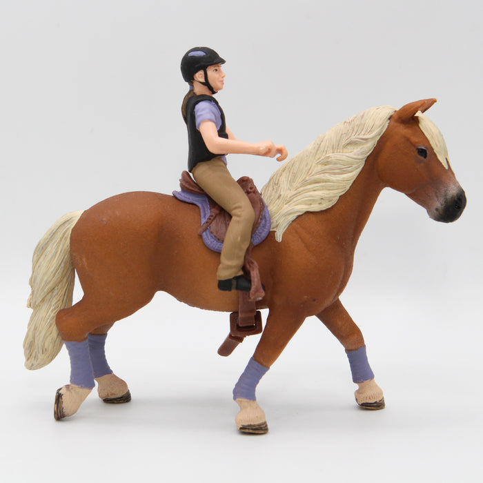 Schleich Haflinger hevonen ja ratsastaja