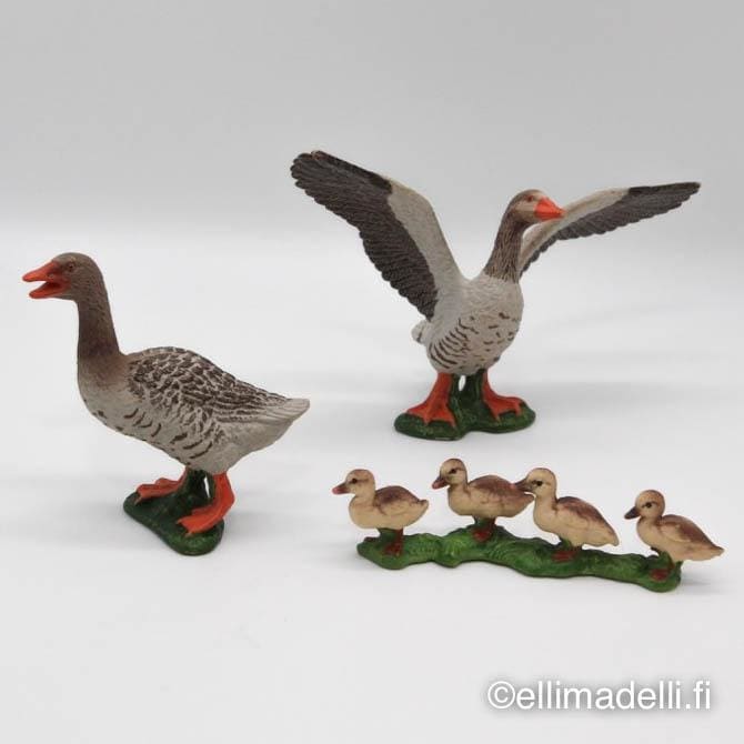 Schleich Hanhi pariskunta ja poikaset - Schleich second hand