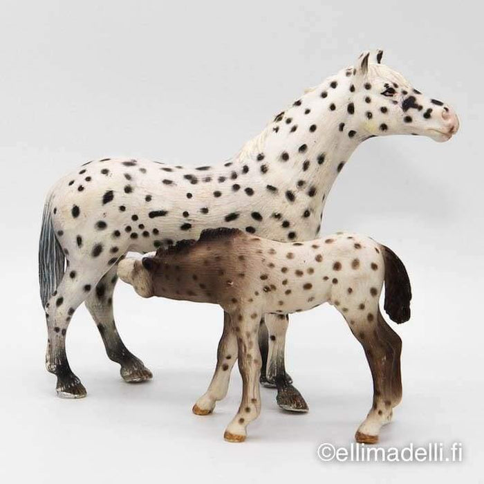Schleich Knabstrupin hevonen ja varsa - Schleich second hand