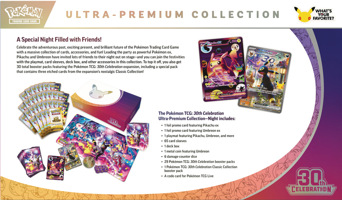 Pokémon 30th Celebration Ultra Premium Collection Night - Ennakkotilaus