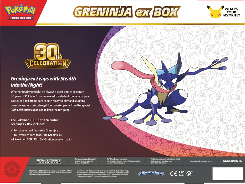 Pokèmon 30th Celebration Greninja ex box - Ennakkotilaus