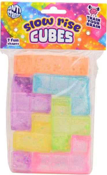 Slow rise Glitter Cubes puristelu fidget lelu, 7 osaa