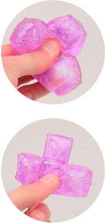 Slow rise Glitter Cubes puristelu fidget lelu, 7 osaa
