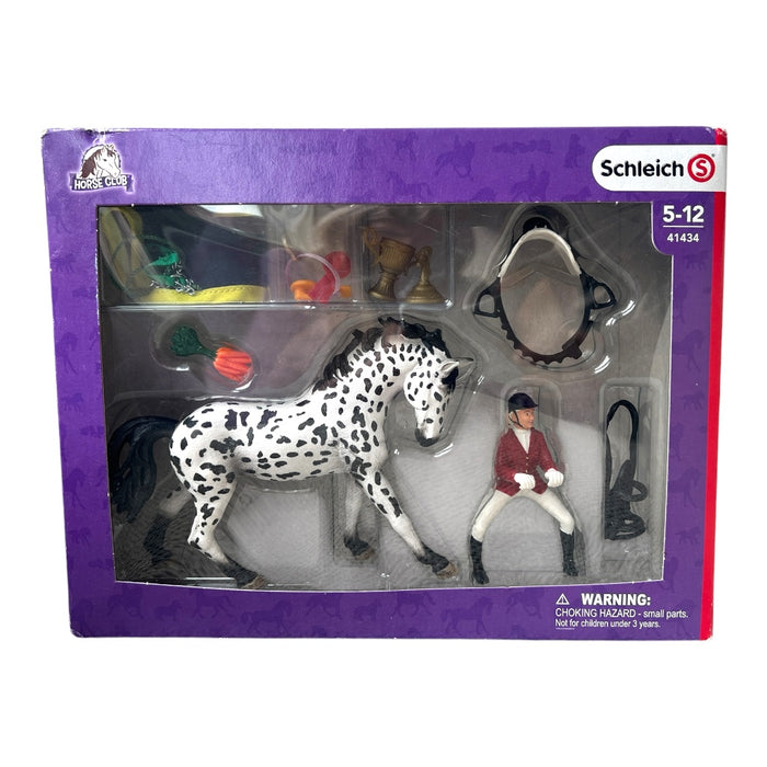 Schleich 41434 Knabstrup Nikita ja ratsastaja Elina - Second Hand
