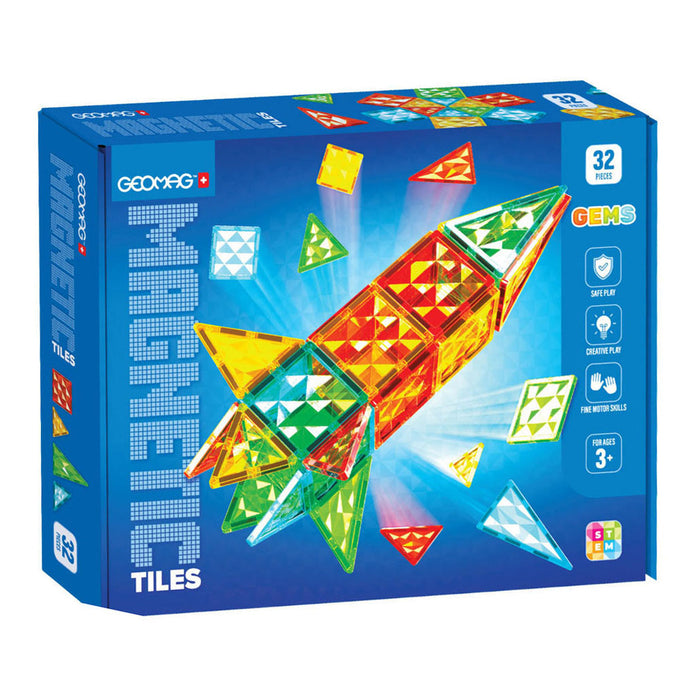 Geomag Magnetic Tiles Gem Raketti rakennussarja