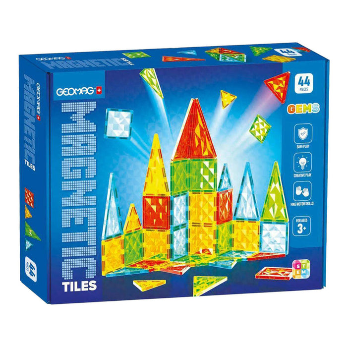 Geomag Magnetic Tiles Gem Suuri rakennussarja 44 osaa
