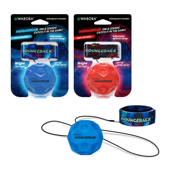 Waboba LED Bounce Back Moon ball pallo valolla - valitse väri