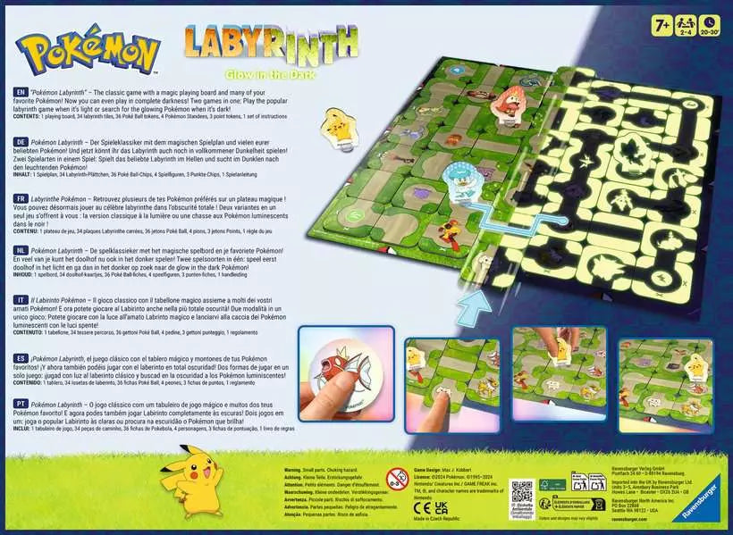 Pokemon Glow-in-the-Dark Labyrintti lautapeli