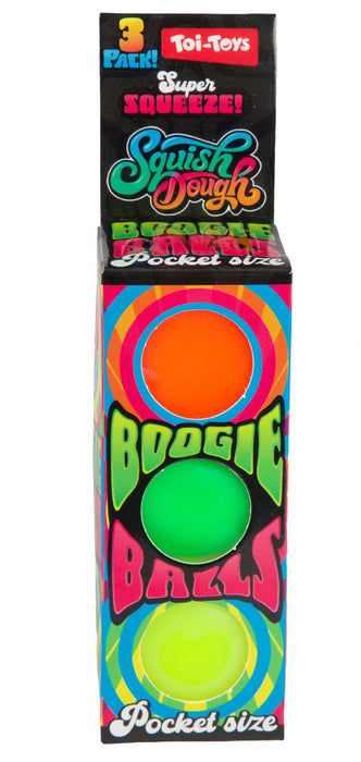 Squishdough Boogie Balls stressilelu pallot 3kpl - Lajitelma
