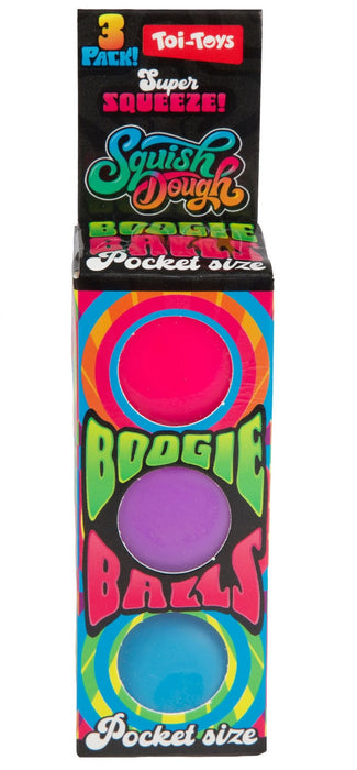 Squishdough Boogie Balls stressilelu pallot 3kpl - Lajitelma