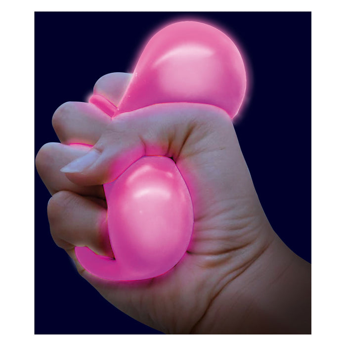 Glow n Fun pimeässä hohtava Stressipallo 6cm