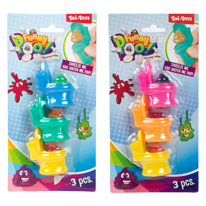 Funny Boo kimalle kakka puristeltava fidget lelu 3kpl - Lajitelma