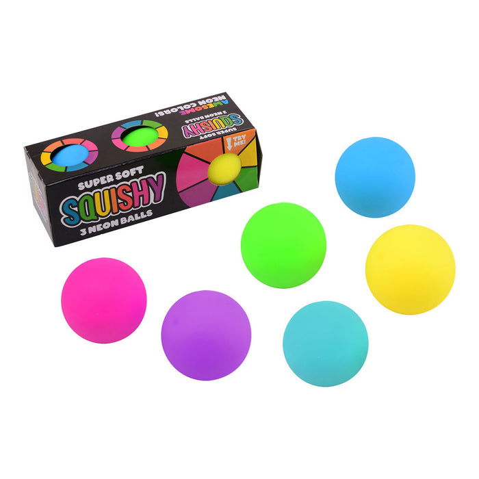 Squishy neon Stressipallo 3kpl