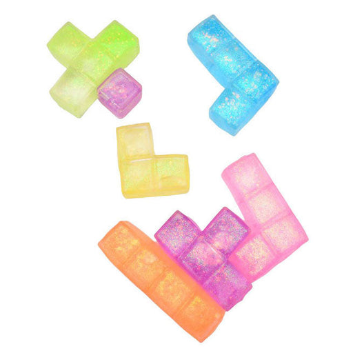 Slow rise Glitter Cubes puristelu fidget lelu, 7 osaa