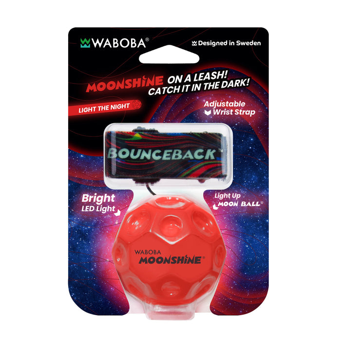 Waboba LED Bounce Back Moon ball pallo valolla - valitse väri